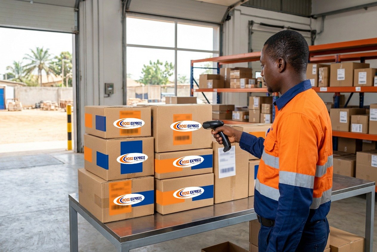 Livreur à vélo en Afrique de l’Ouest